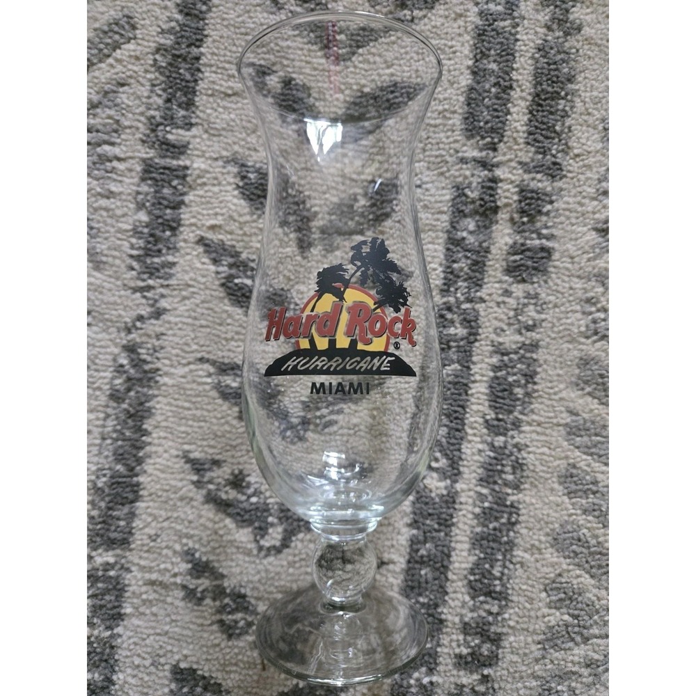 Hard Rock Cafe Hurricane‎ Glass Miami Collectible Drinkware Beach Vacation